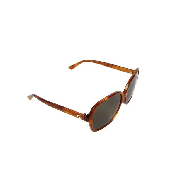 Gucci Women's Tortoise Acetate Square Sunglasses With GG Logo - Picture 3 of 8